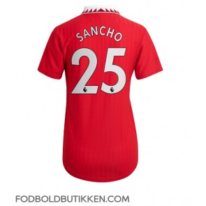 Manchester United Jadon Sancho #25 Hjemmebanetrøje Dame 2022-23 Kortærmet